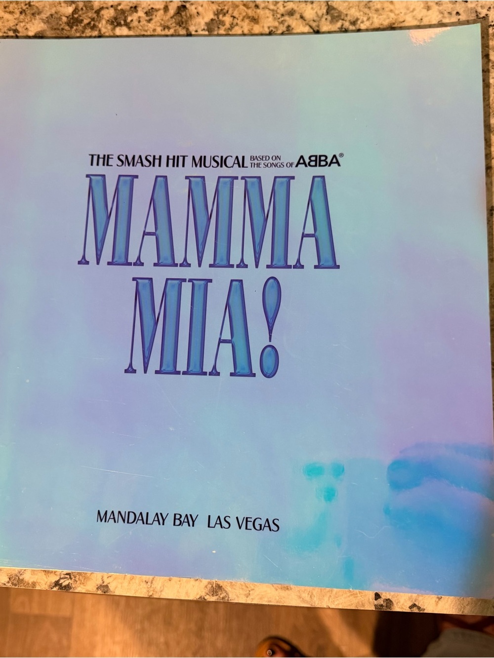 MAMMA MIA! Las Vegas Mandalay Bay Program - Blue Iridescent Cover